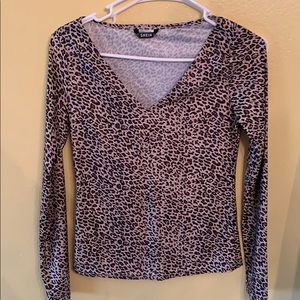 cheetah print shein top